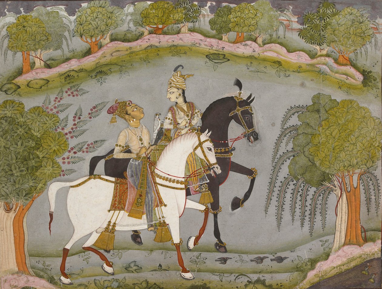 Baz Bahadur a Rupmati, c1720 od Unbekannt