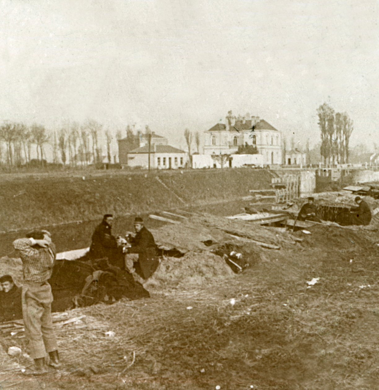 Belgická vyhlídka, Yser, Flandry, Belgie, c1914-c1918 od Unbekannt