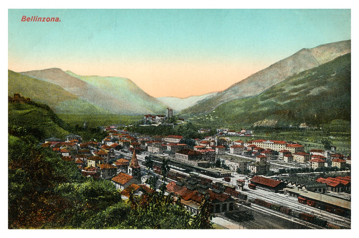 Bellinzona, Švýcarsko, začátek 20. století od Unbekannt