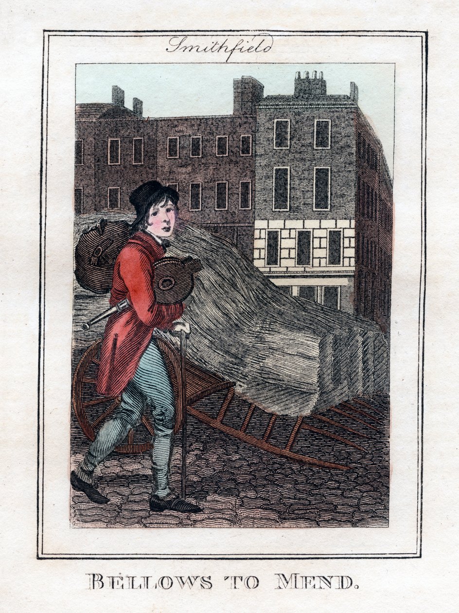 Bellows to Mend, Smithfield, Londýn, 1805 od Unbekannt