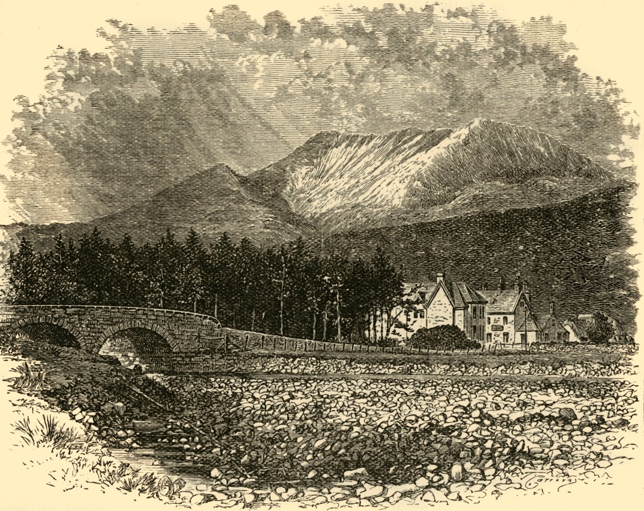 Ben Bay a hotel Kinlochewe, 1898. od Unbekannt