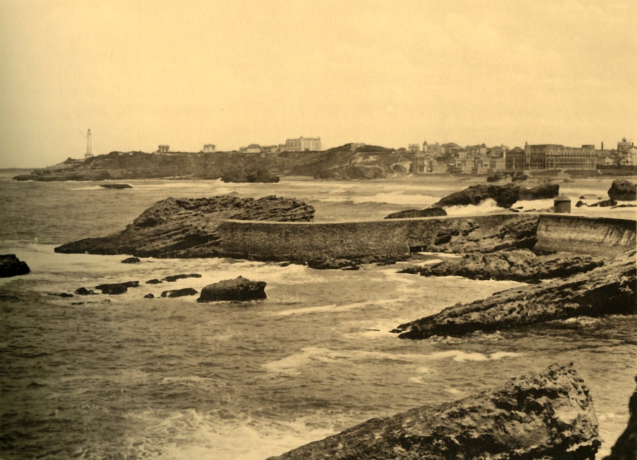 Biarritz - La Digue de la Cafetiere, c1930. od Unbekannt