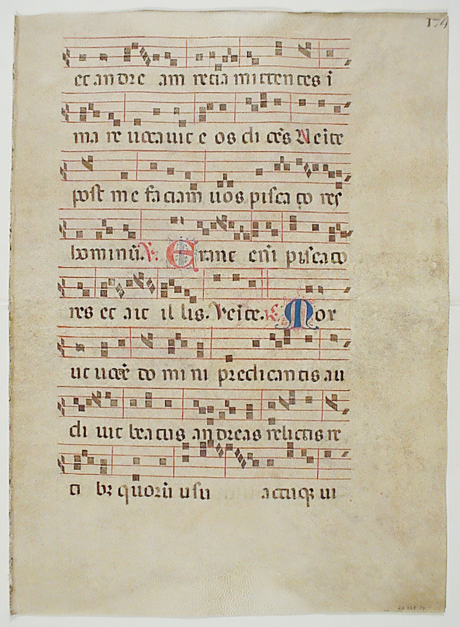 Bifolium z antifonáře, italština, 14. století. od Unbekannt