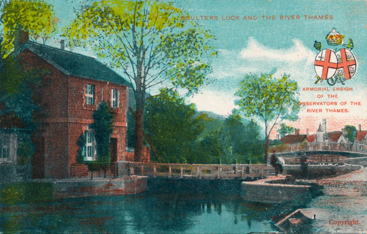 Boulters Lock a řeka Temže, c1910 od Unbekannt