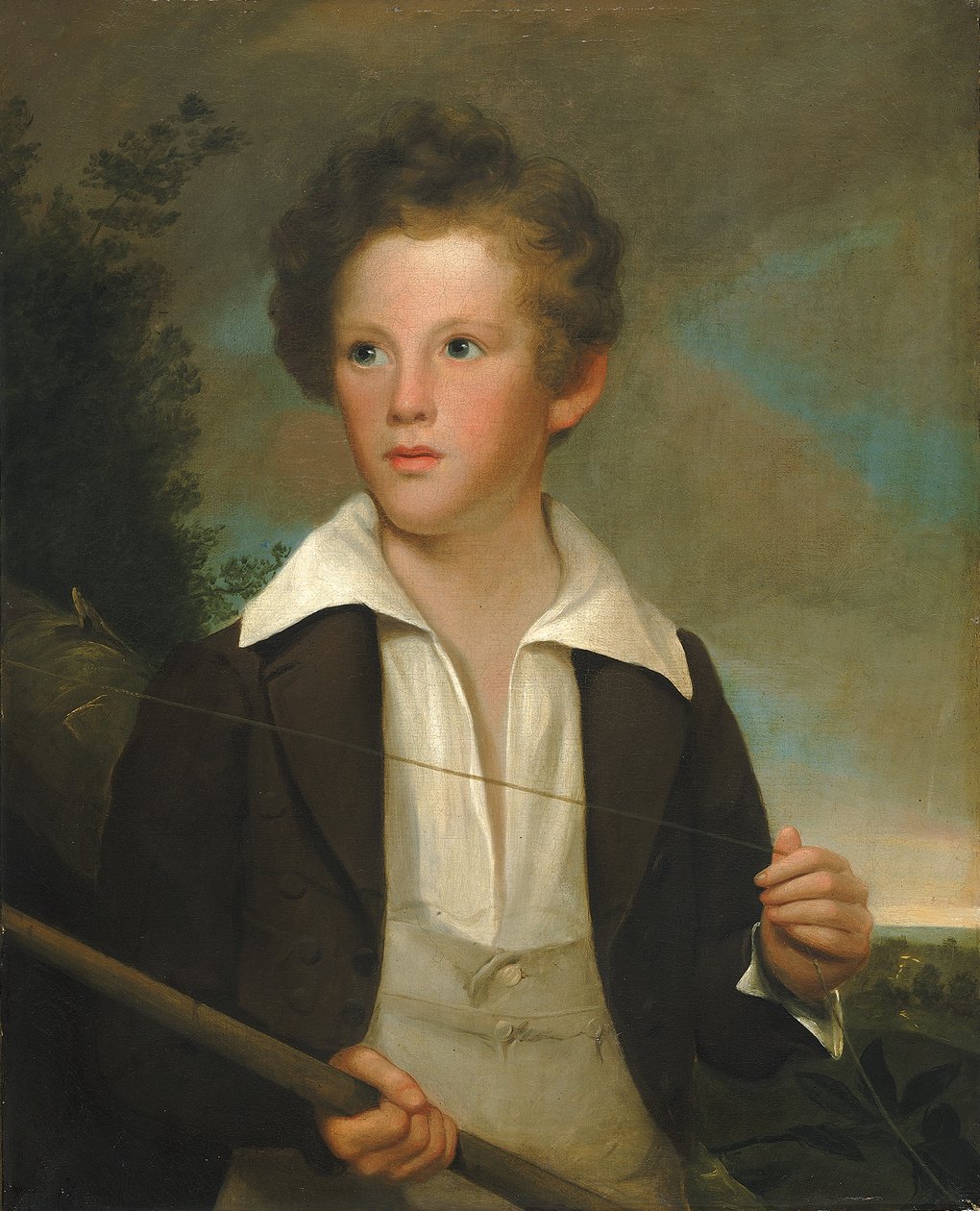 Chlapec s rybářským prutem, ca. 1840. od Unbekannt