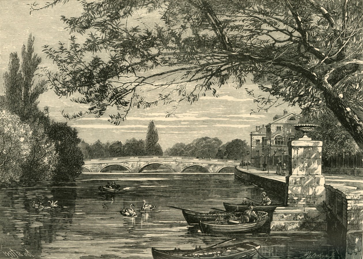 Most přes Ouse, Bedford, 1898. od Unbekannt