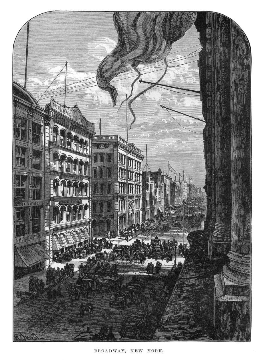 Broadway, New York, 19. století od Unbekannt