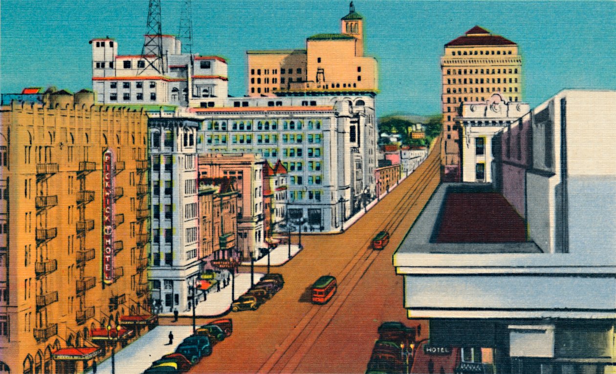 Broadway. San Diego, Kalifornie, c1941 od Unbekannt