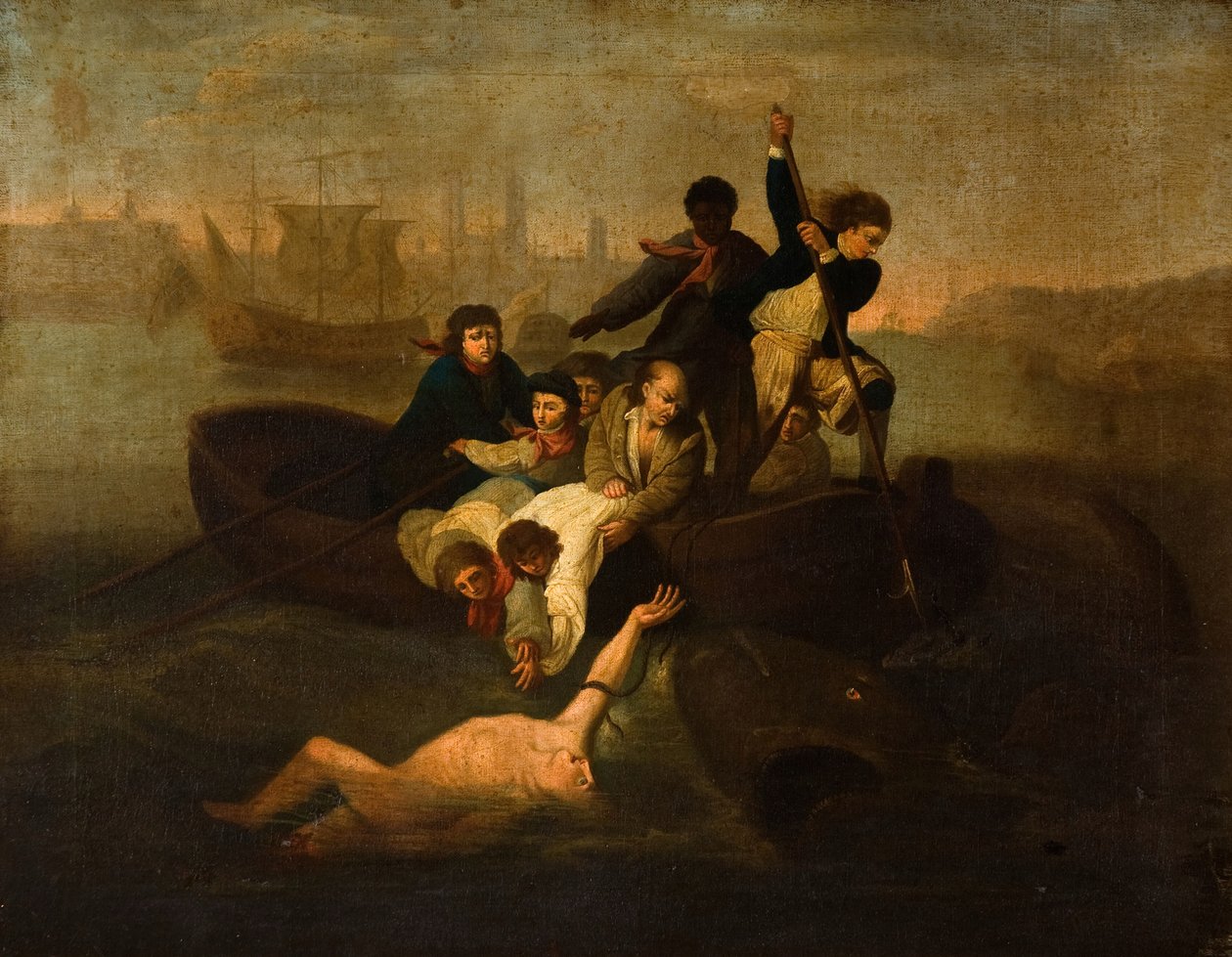 Brook Watson a žralok, 1800-1900. od Unbekannt
