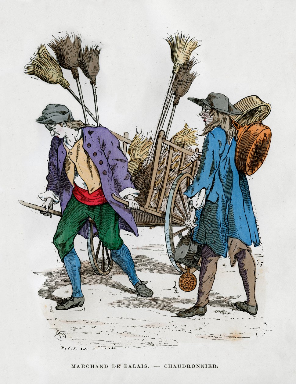 Prodavač košťat a kotelník, 1882-1884 od Unbekannt