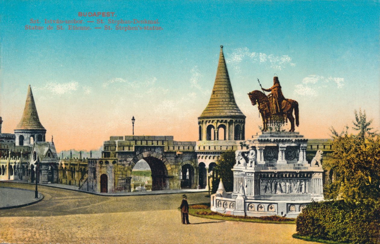 Budapešť. - Socha St Stephens, c1900. od Unbekannt