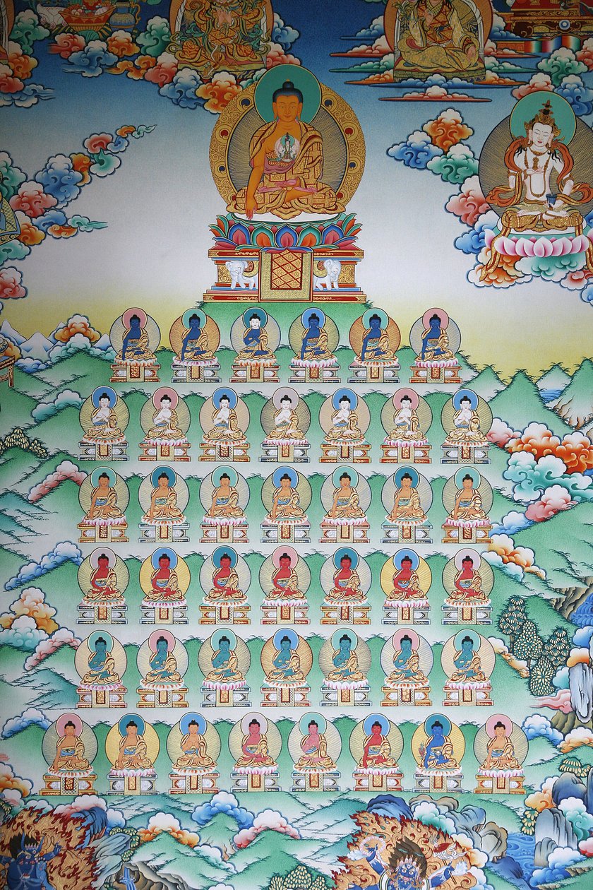 Buddhovo království. Klášter Kopan, Káthmándú, Nepál od Unbekannt