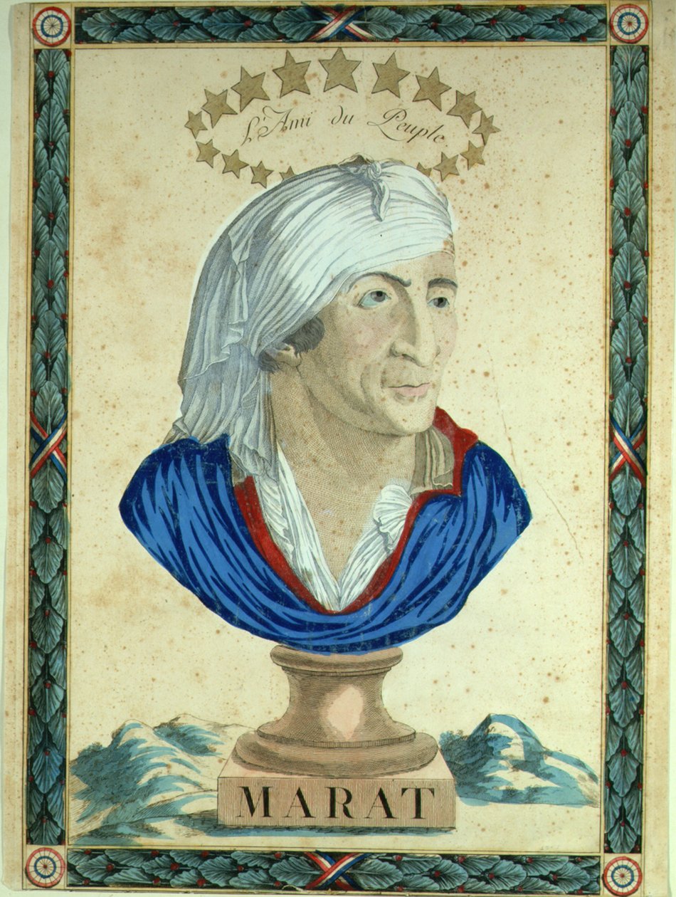 Busta Marat, 1793-1794. od Unbekannt