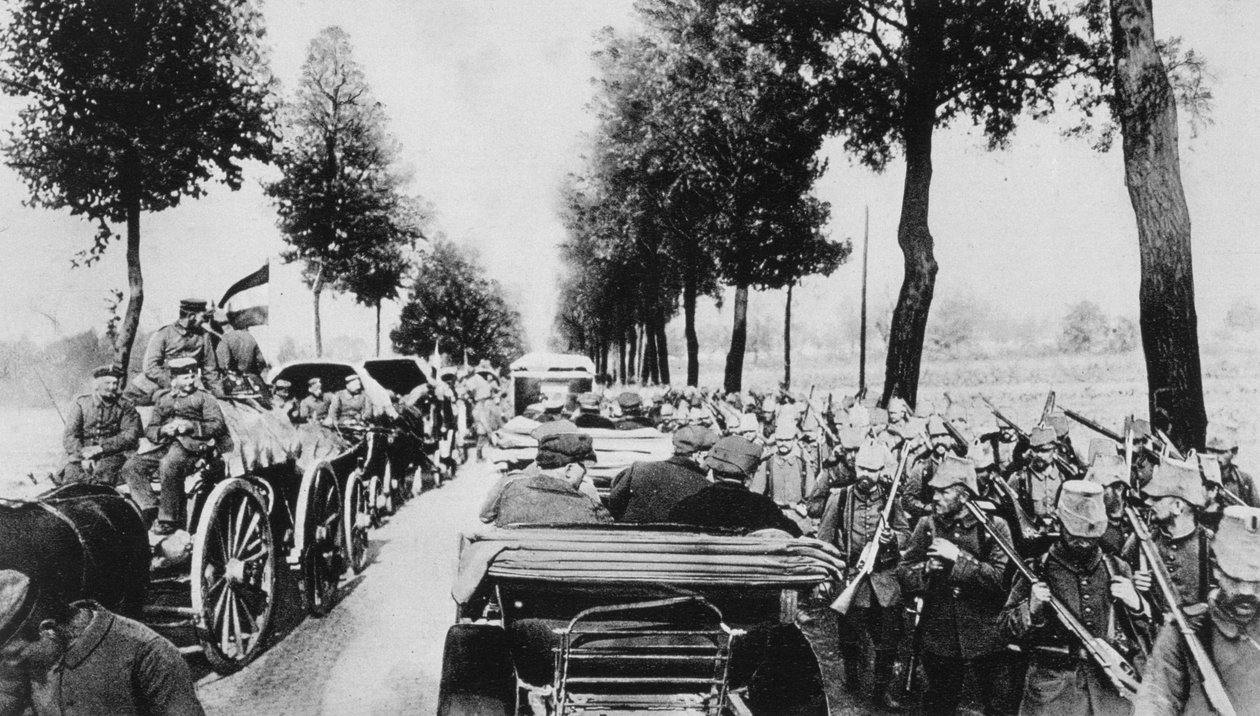 Rušná silnice, první světová válka, 1915 od Unbekannt