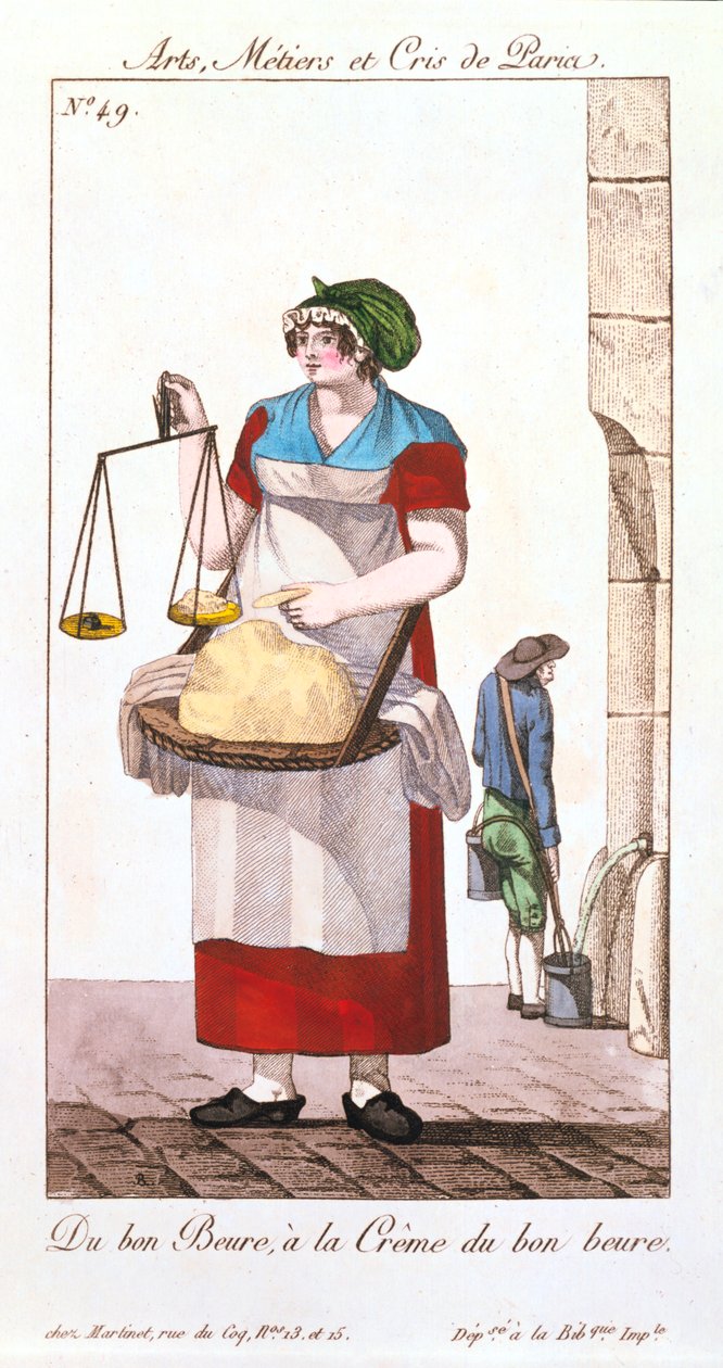 Prodavač másla, 1826 od Unbekannt