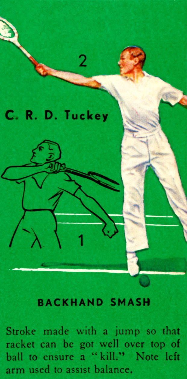 C. R. D. Tuckey – smeč z bekhendu, c1935. od Unbekannt