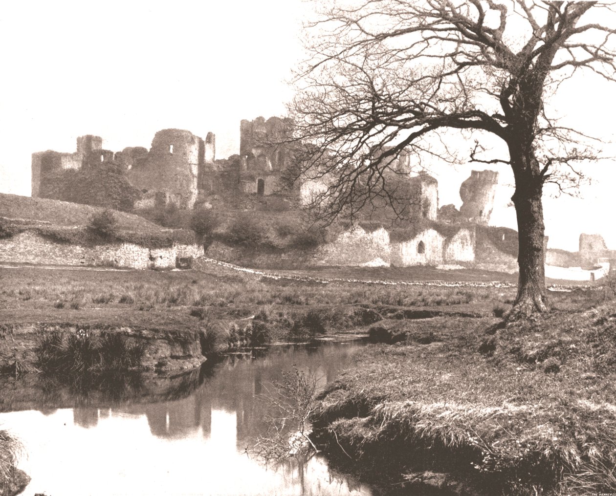 Hrad Caerphilly, Wales, 1894. od Unbekannt