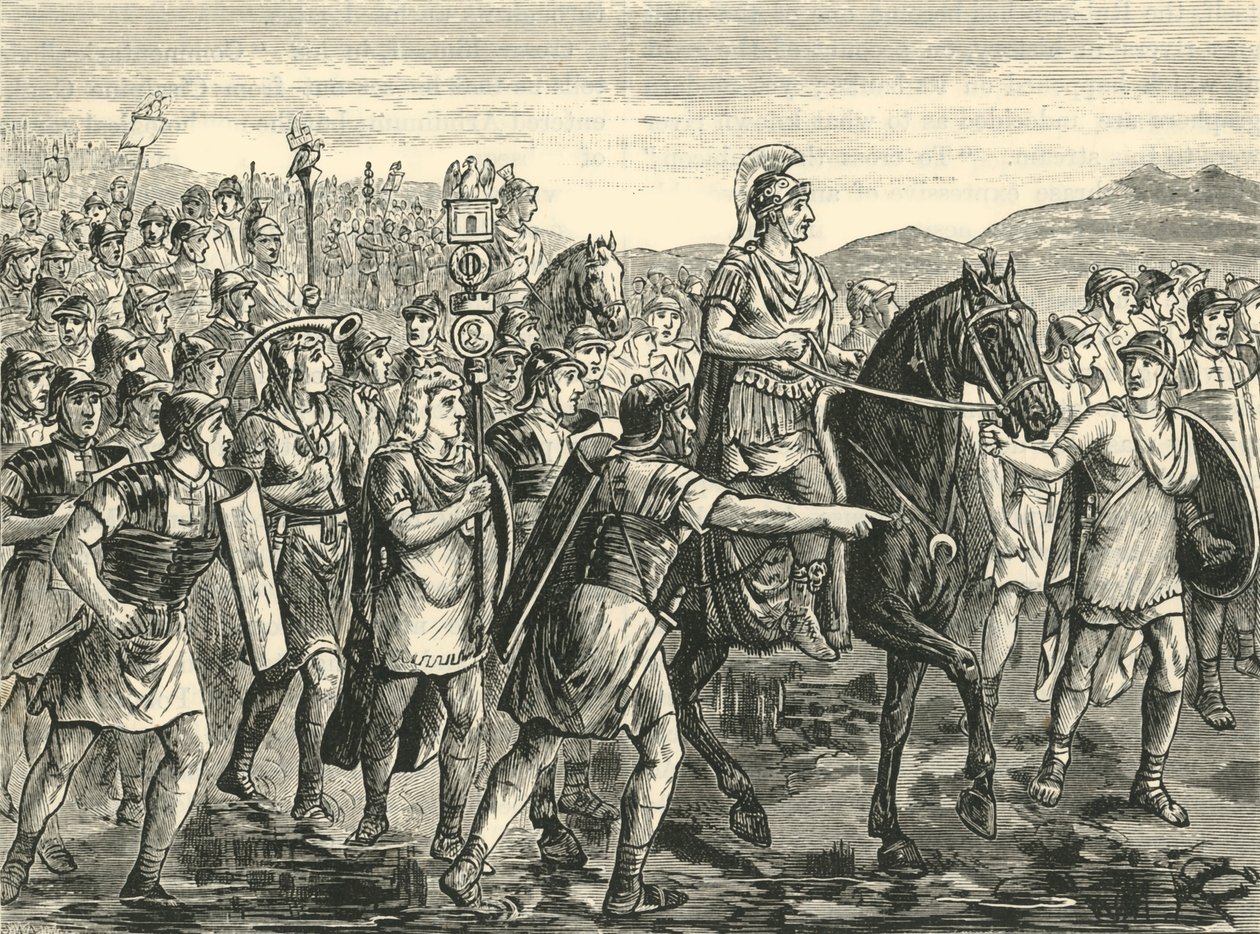 Caesar Crossing the Rubicon, 1890. od Unbekannt
