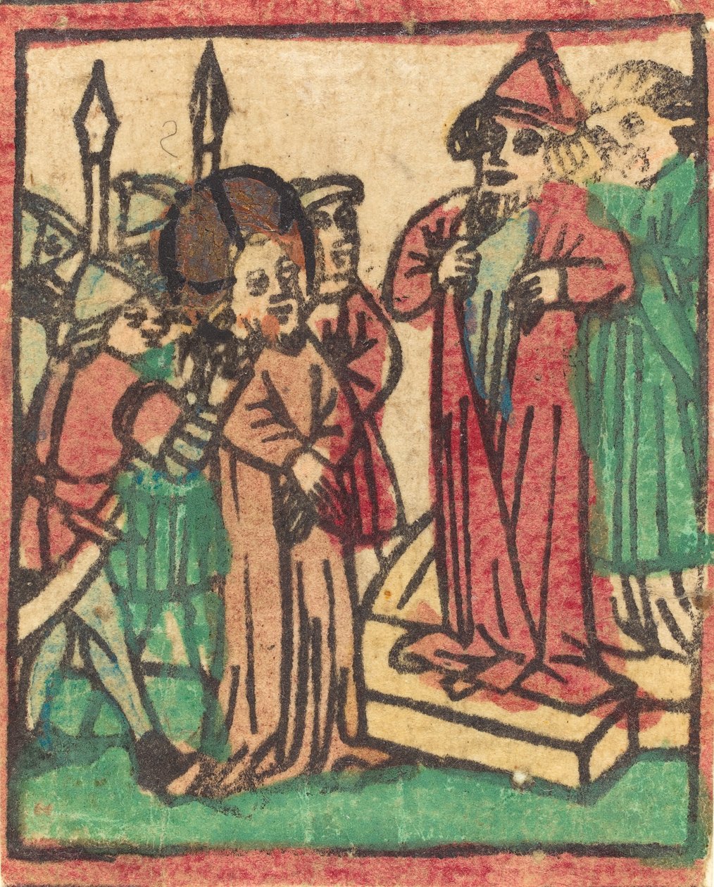 Kaifáš trhá své šaty, pravděpodobně 1449. od Unbekannt