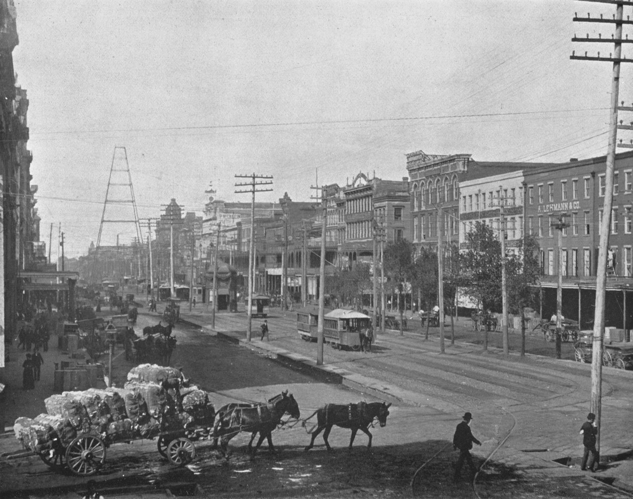 Canal Street, New Orleans, Louisiana, USA, c1900. od Unbekannt