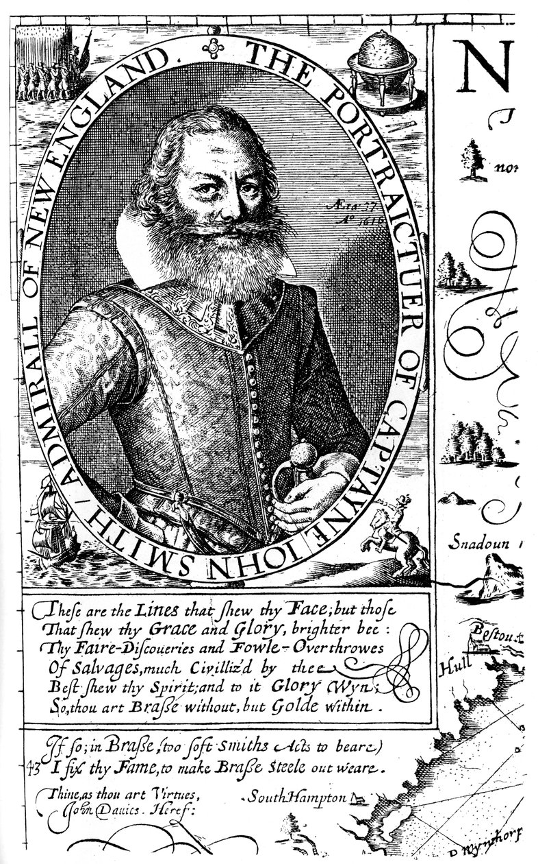 Kapitán John Smith, kolonista z Virginie, 1624, 1893. od Unbekannt