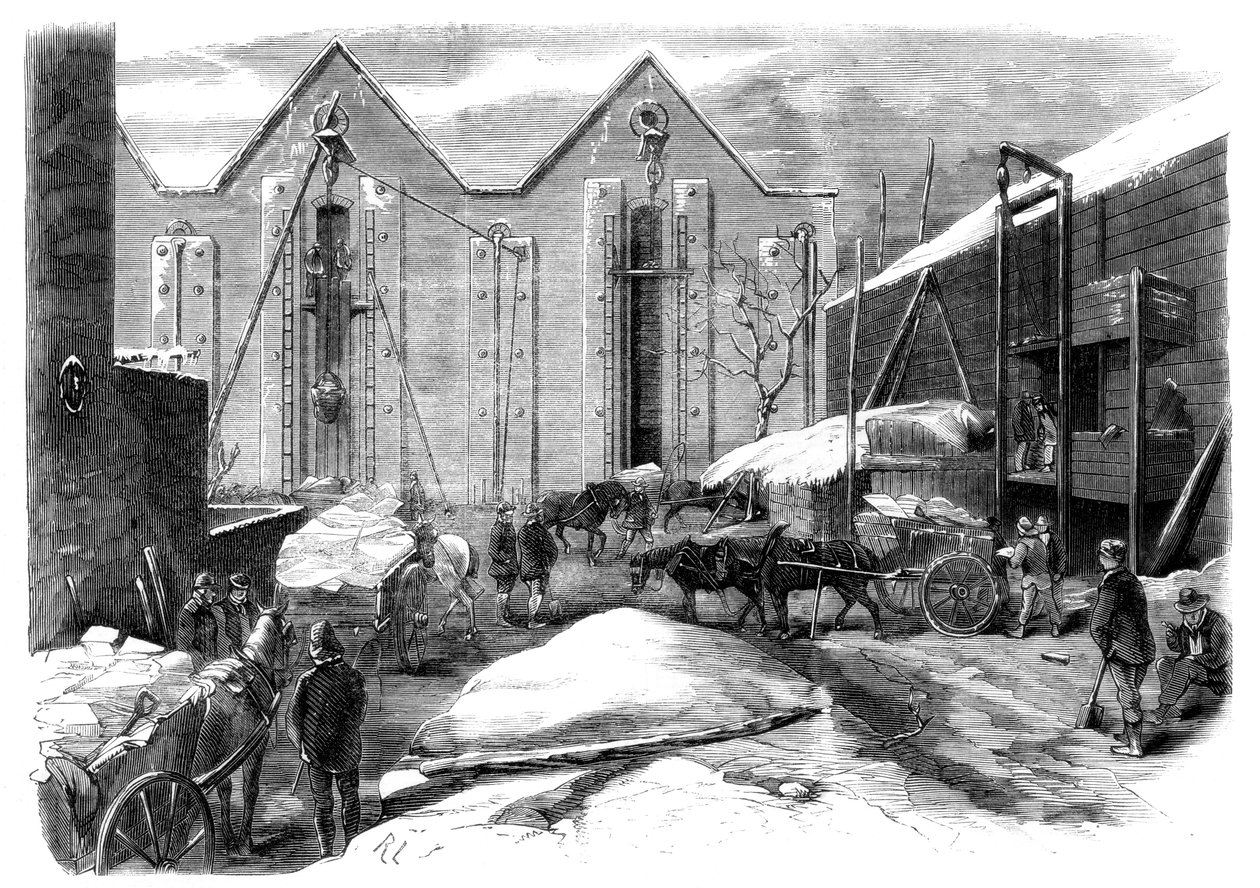 Carting the Ice, 1861 od Unbekannt