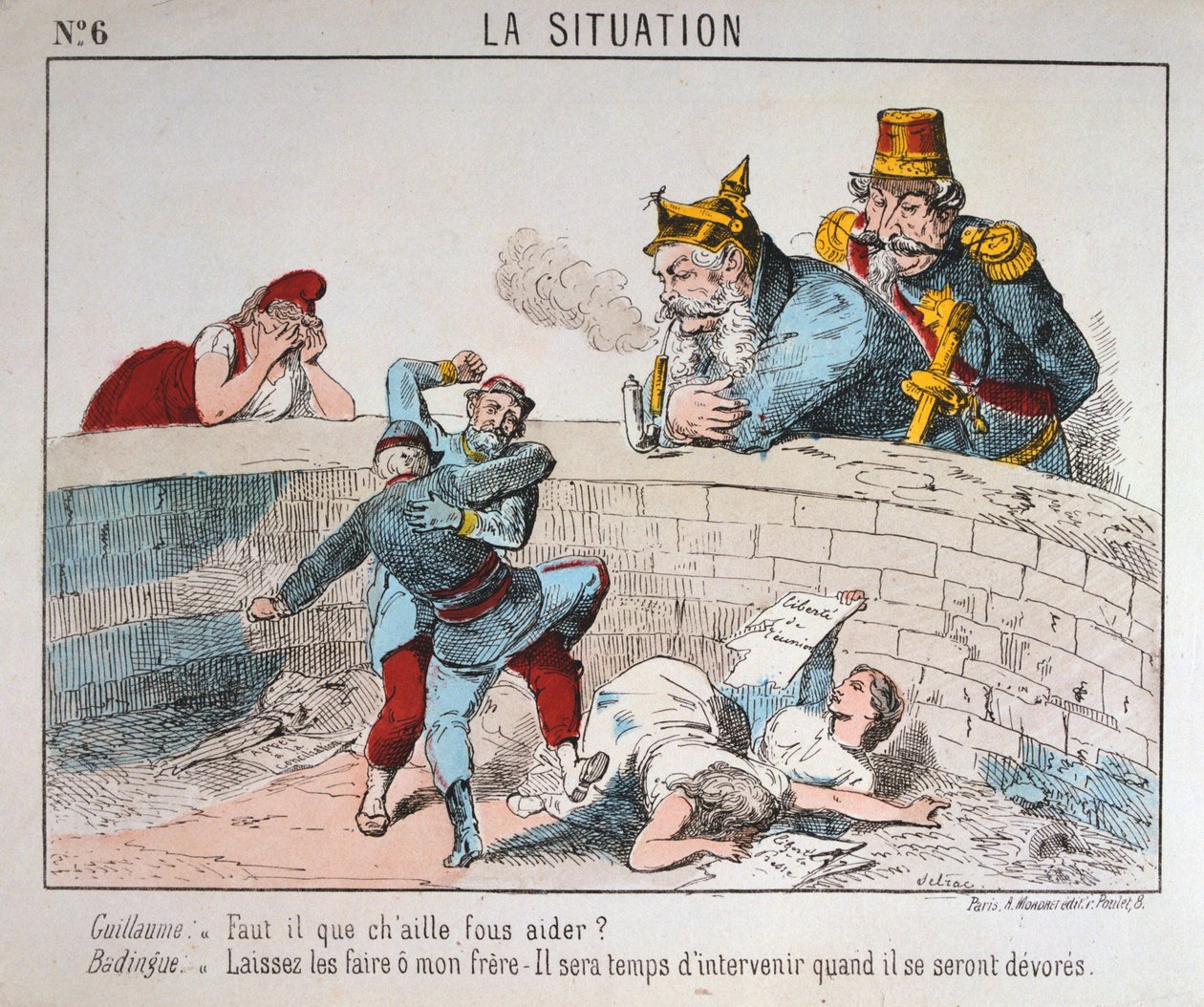 Cartoon, Pařížská komuna, 1871. od Unbekannt