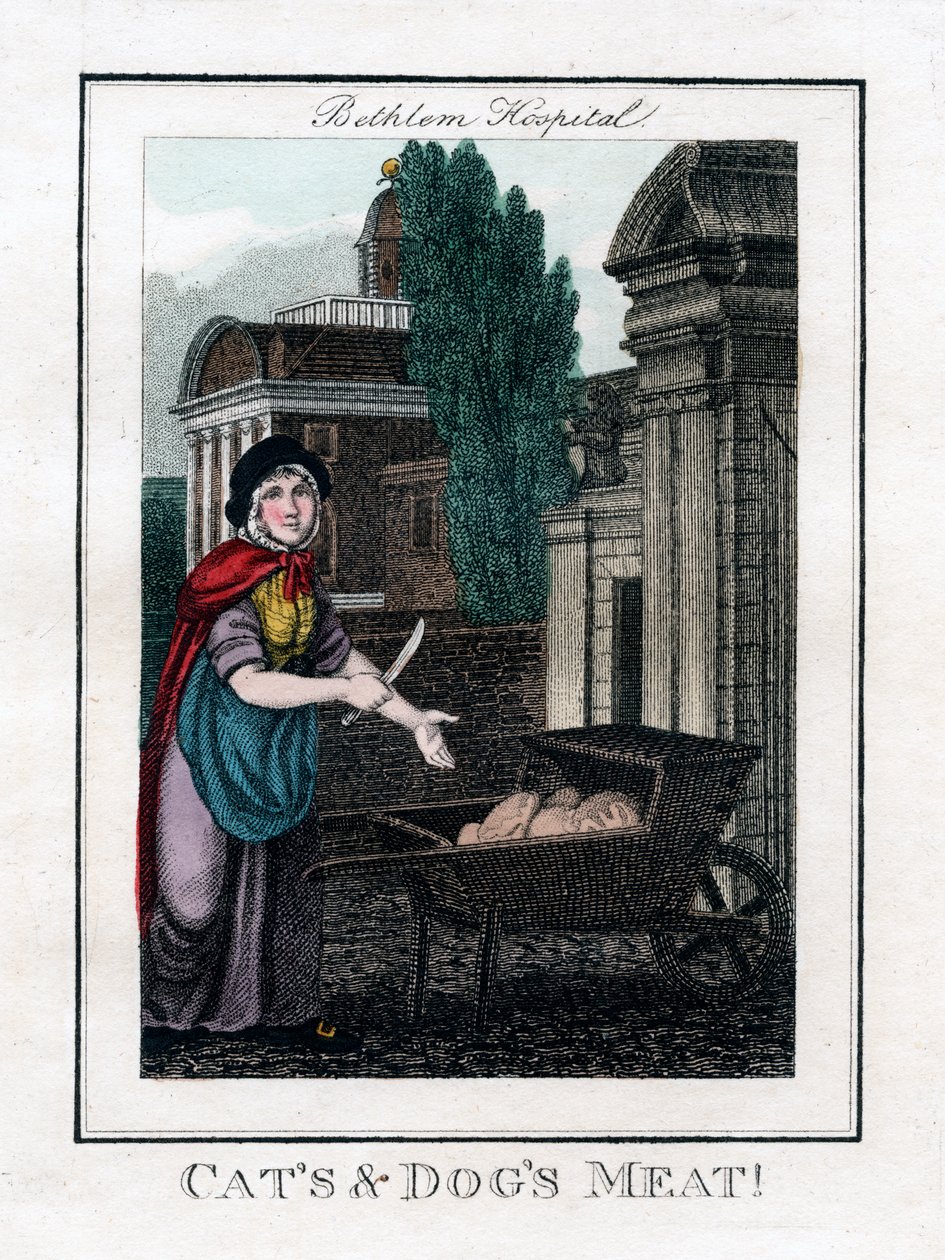 Cats and Dogs Meat!, Bethlem Hospital, Londýn, 1805 od Unbekannt