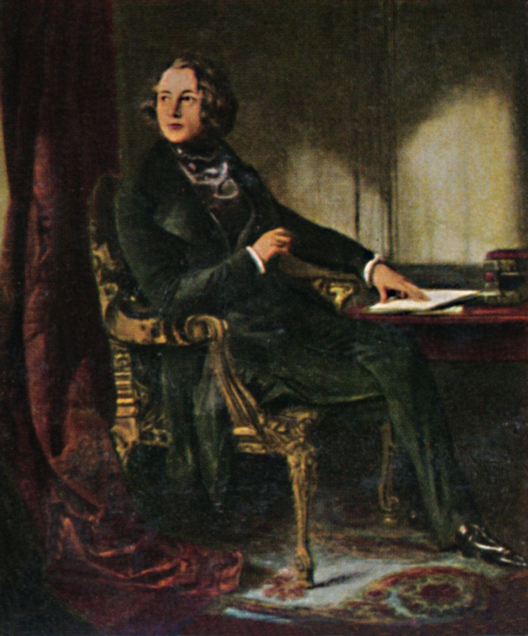Charles Dickens 1812-1870. - Gemälde von Maclise, 1934. od Unbekannt