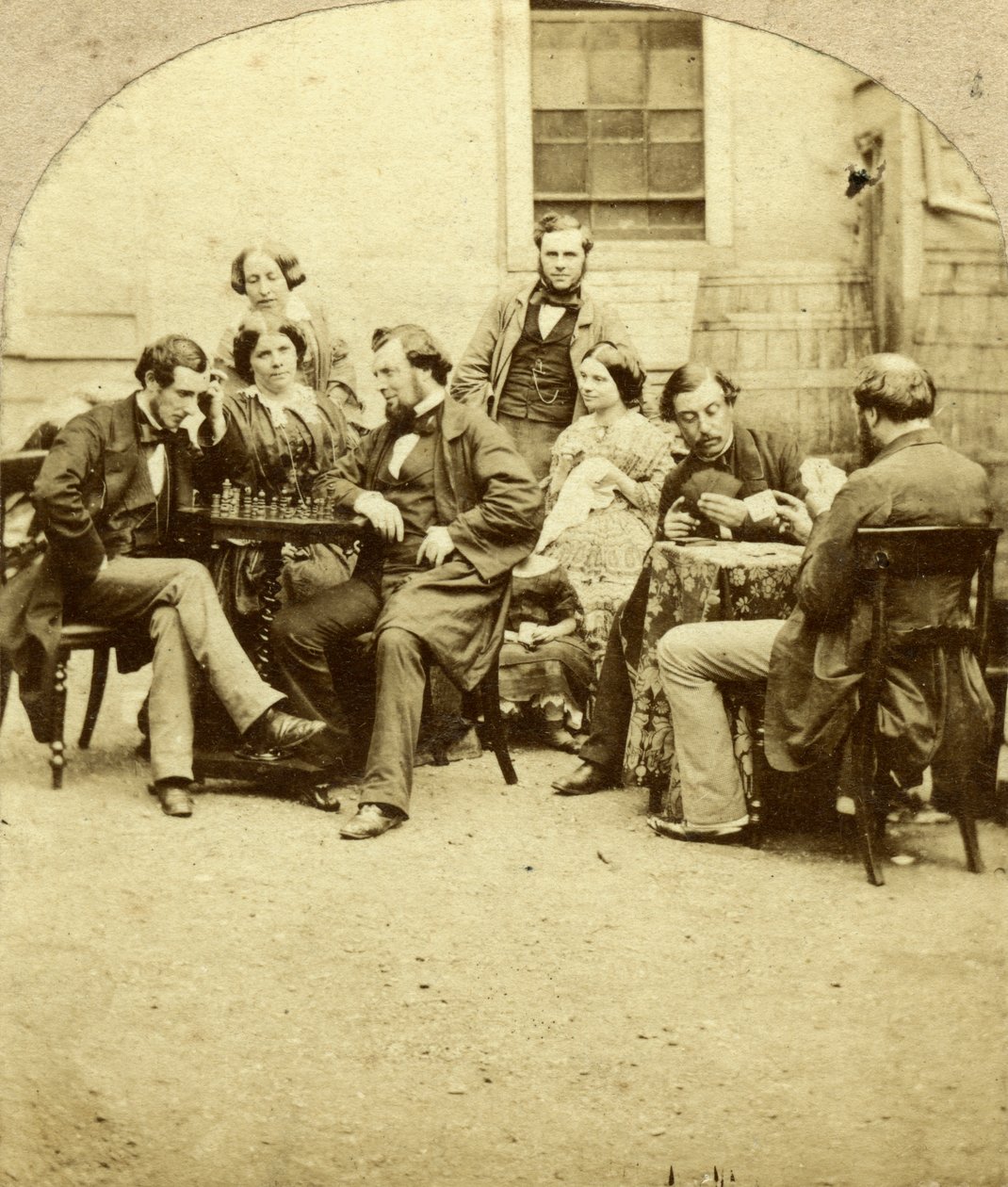 Šachy a karty, c1850 od Unbekannt