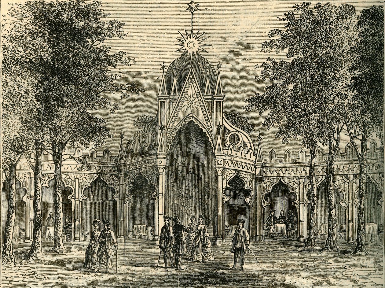 Čínský pavilon ve Vauxhall Gardens, c1878. od Unbekannt