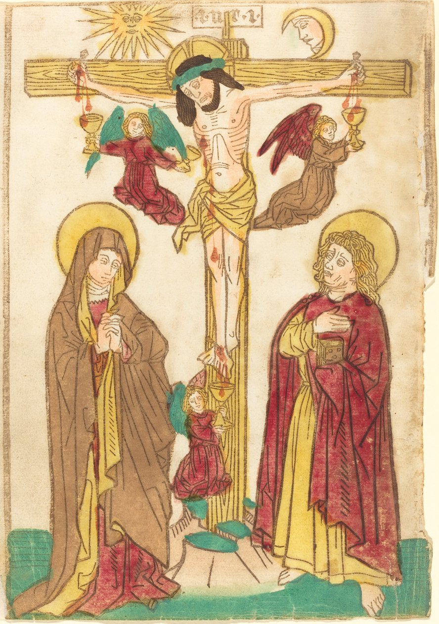 Kristus na kříži s anděly, 14601465. od Unbekannt
