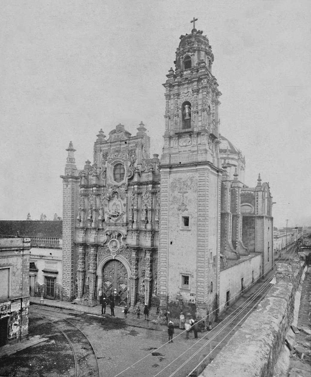 Kostel La Santisma, město Mexiko, c1897. od Unbekannt