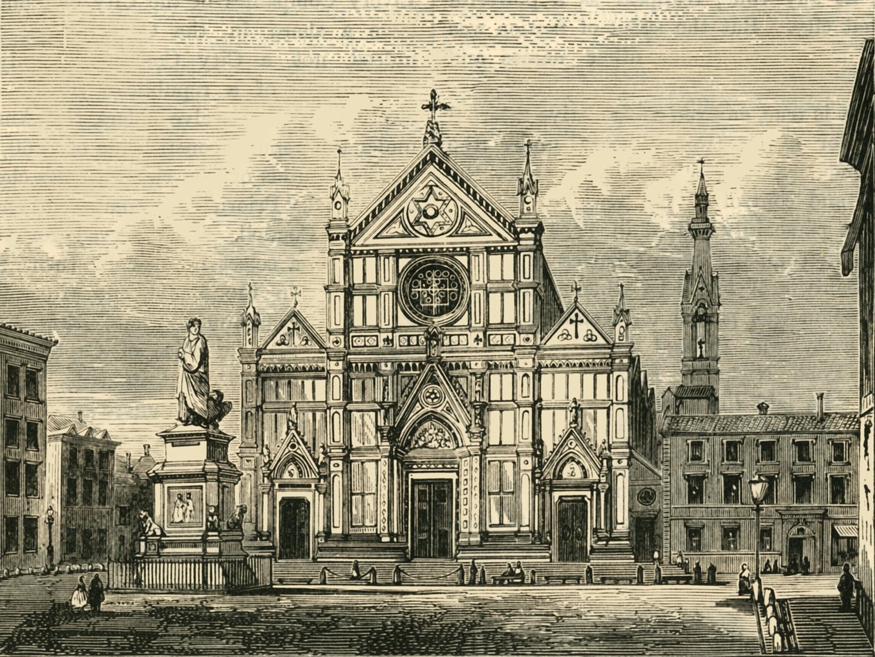 Kostel Santa Croce, Florencie, 1890. od Unbekannt