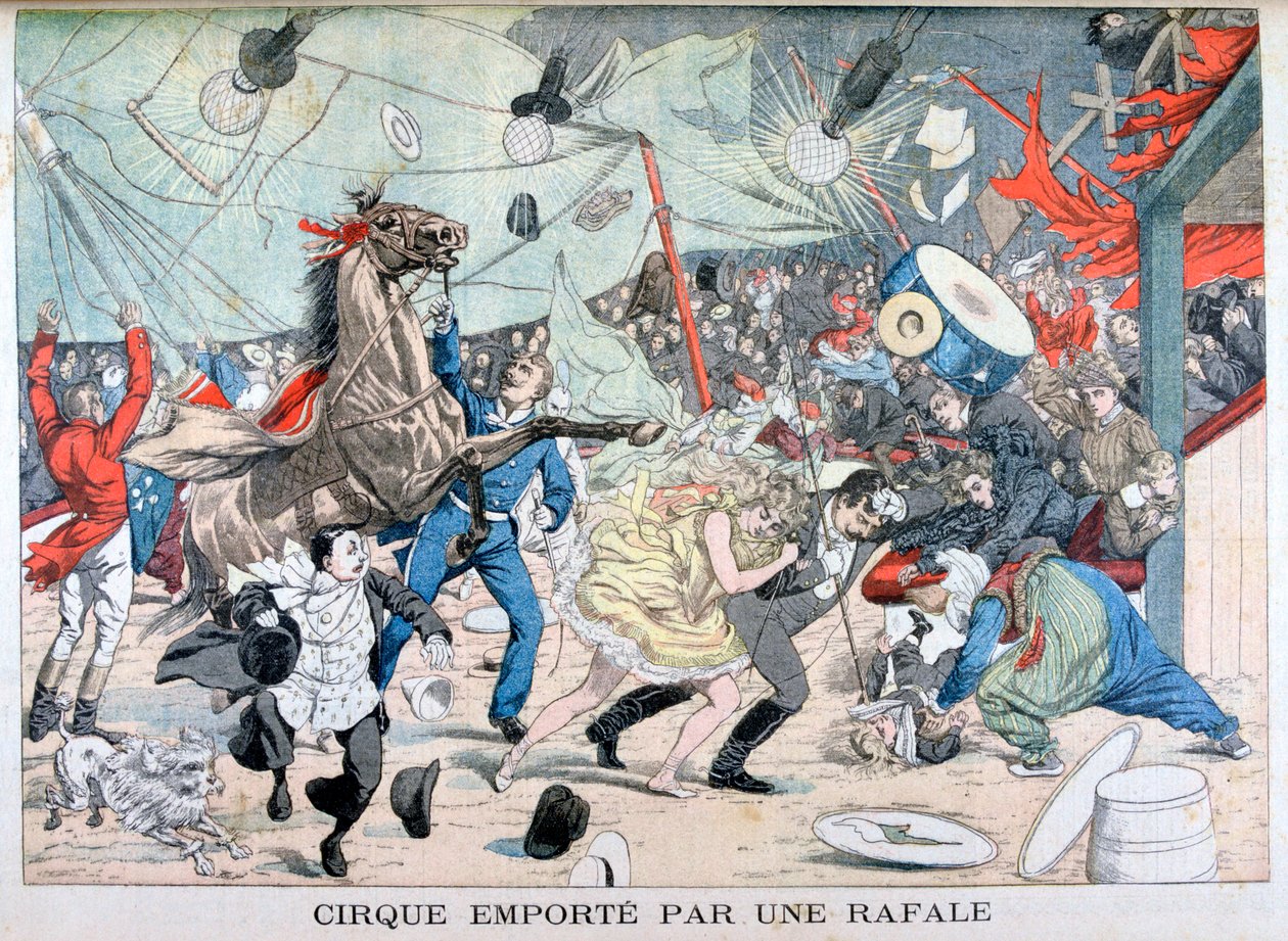 Cirkusový stan odfouknutý, Saint Etienne, Francie, 1903 od Unbekannt