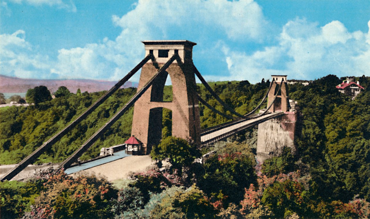Visutý most Clifton z observatoře, 40. léta 20. století od Unbekannt