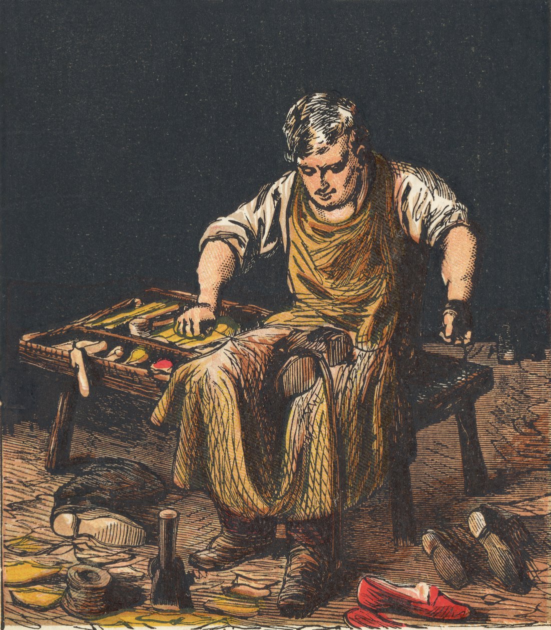 Švec opravující boty, 1867. od Unbekannt