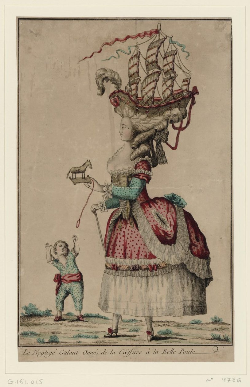 Účes à la Belle-Poule, 1778 od Unbekannt