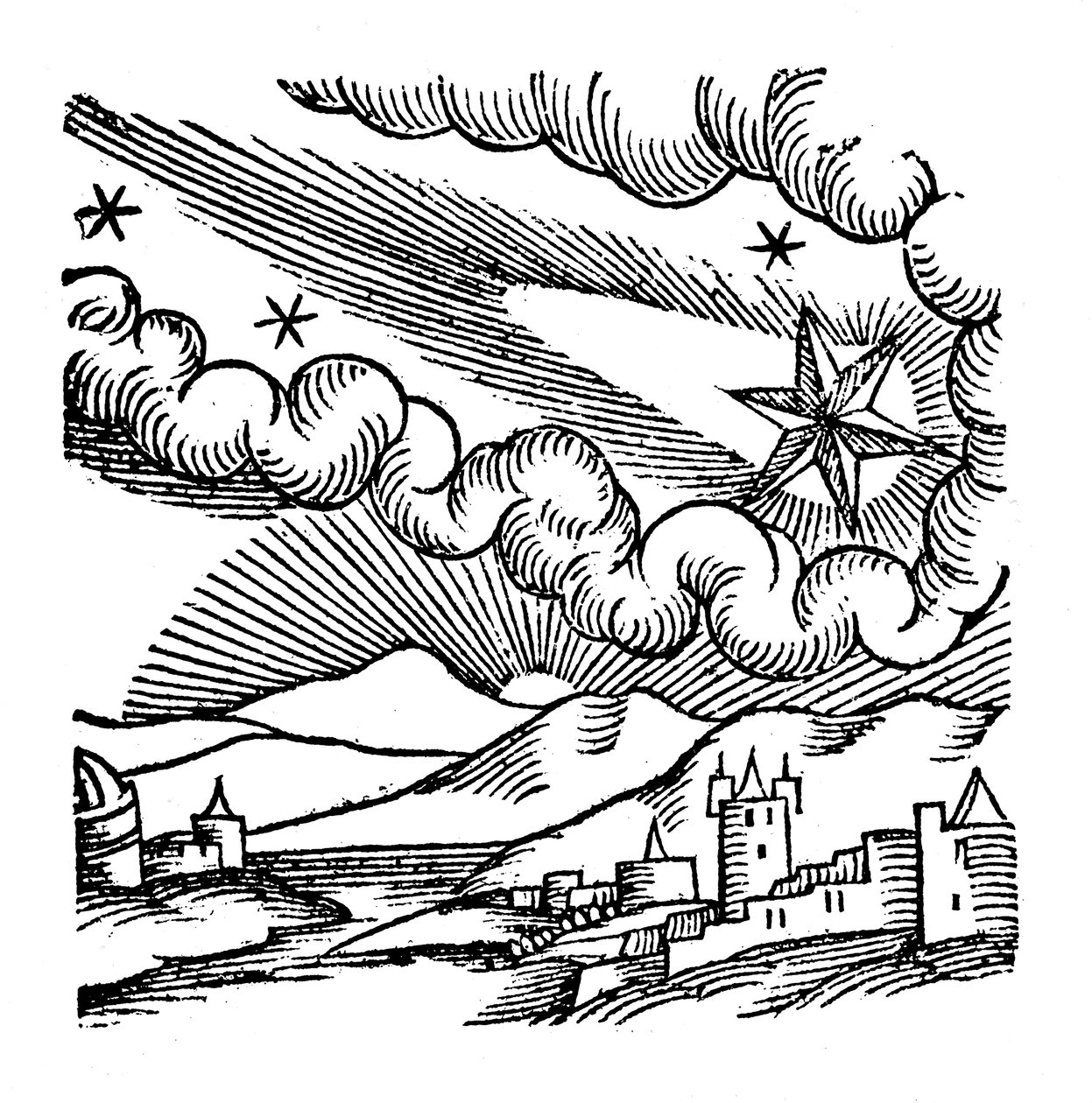 Kometa 1456 Halley, 1557 od Unbekannt