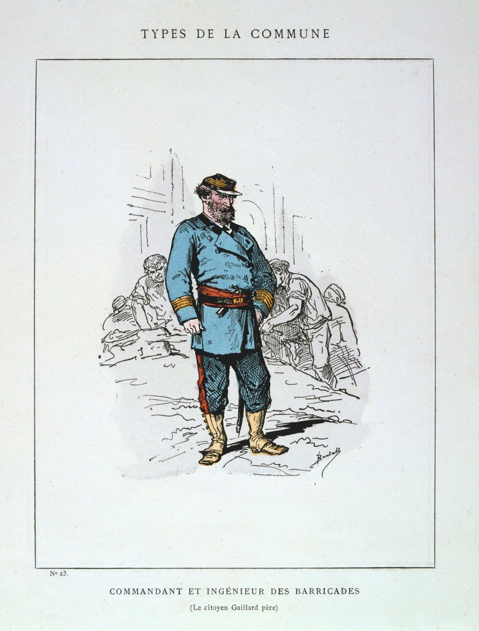 Velitel a inženýr barikád, Pařížská komuna, 1871. od Unbekannt