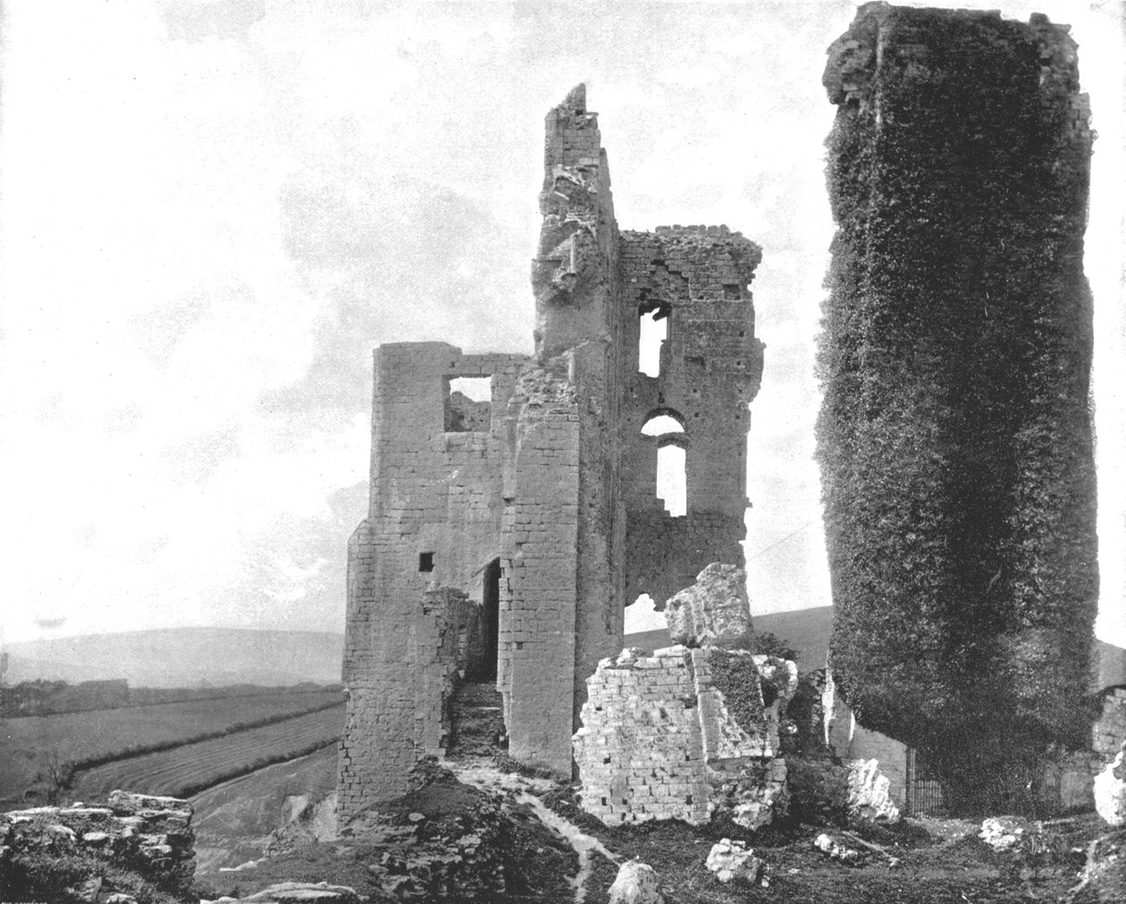 Hrad Corfe, Dorset, 1894. od Unbekannt