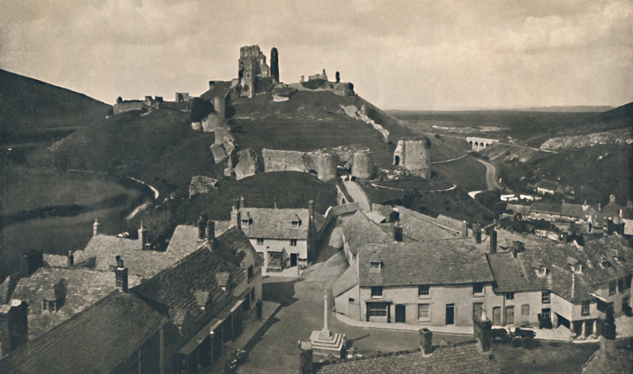 Hrad Corfe, Dorset, c1910 od Unbekannt