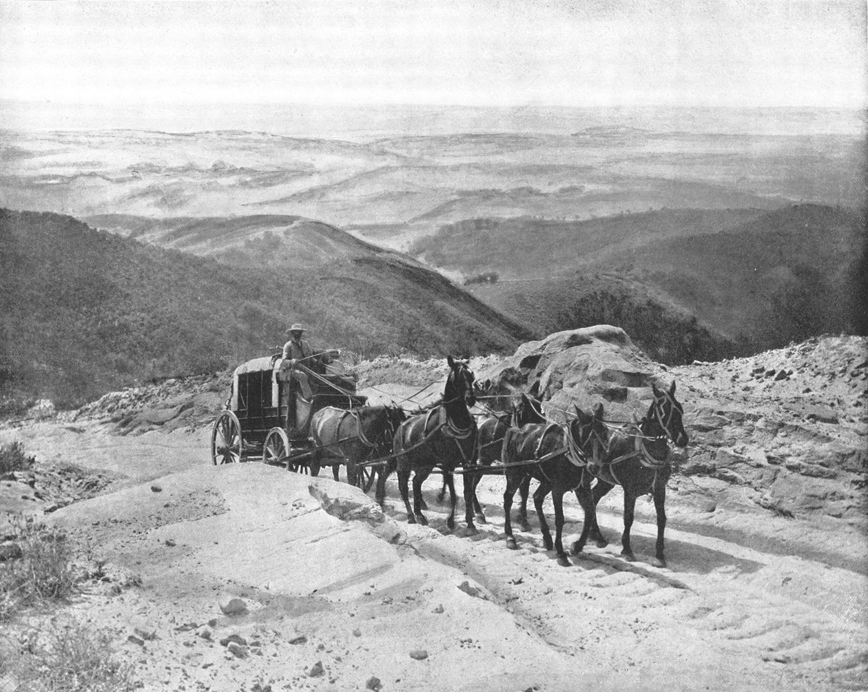 Přejezd San Marcos Pass, Kalifornie, USA, c1900. od Unbekannt