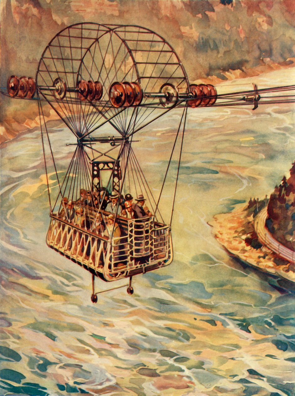 Přejezd lanovkou přes Niagarské vodopády, c1930. od Unbekannt