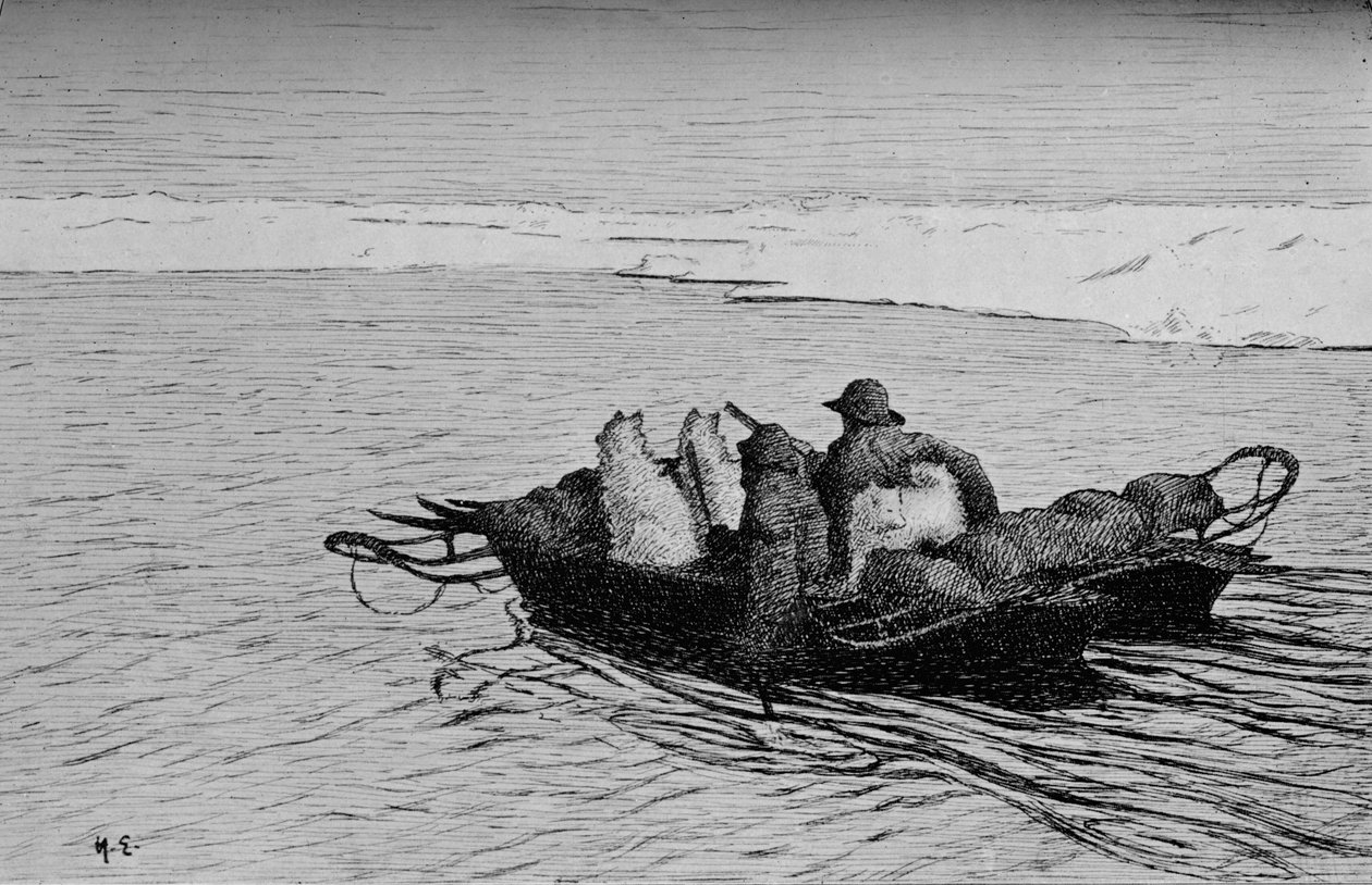 Crossing a Crack in the Ice, c1893-1896, 1897 od Unbekannt