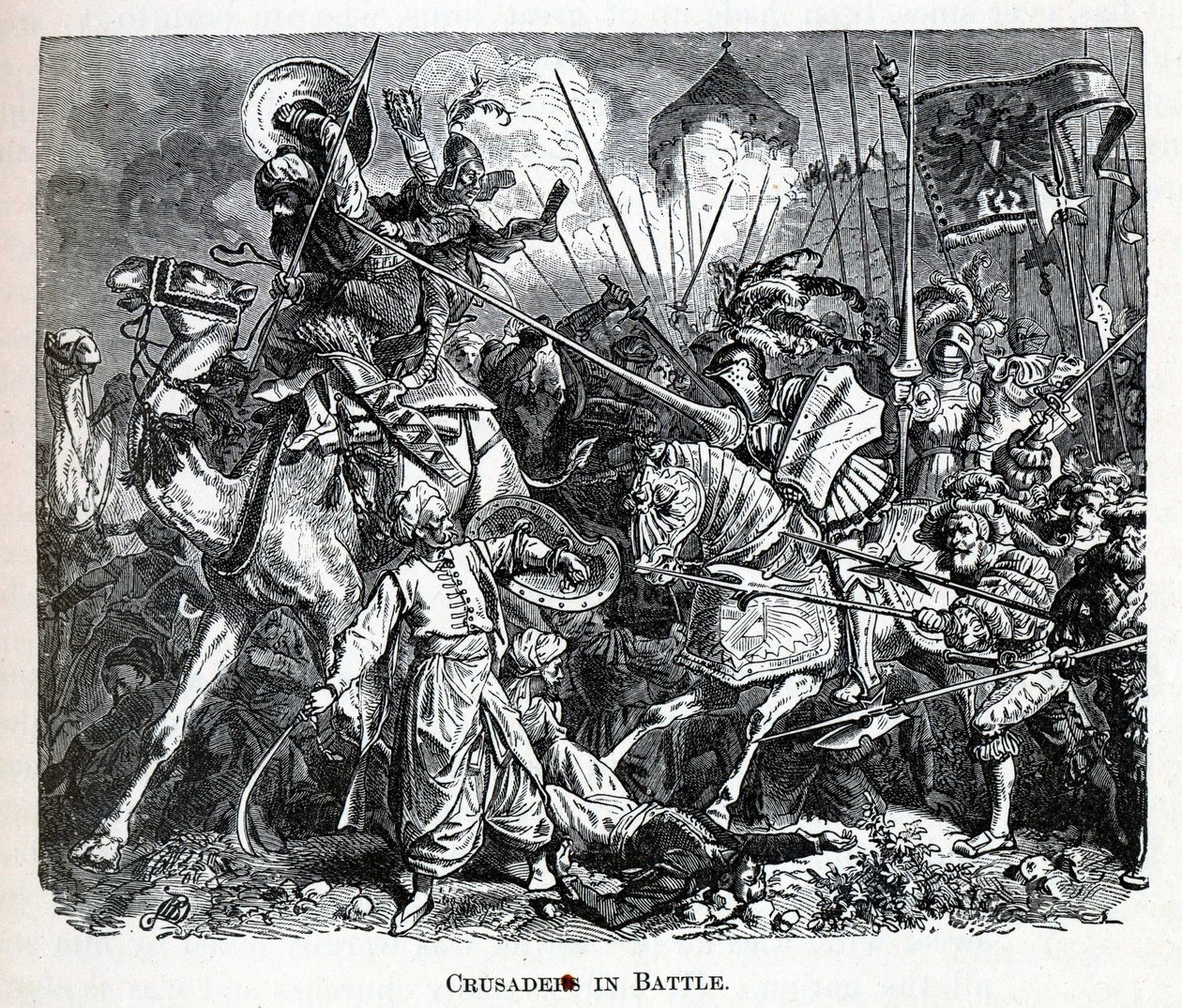 Křižáci v bitvě, 1882 od Unbekannt