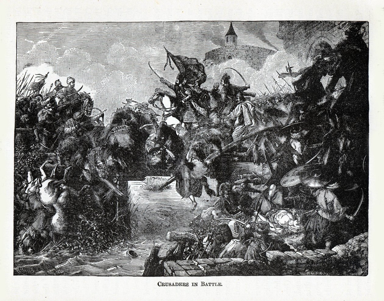 Křižáci v bitvě, 1882 od Unbekannt