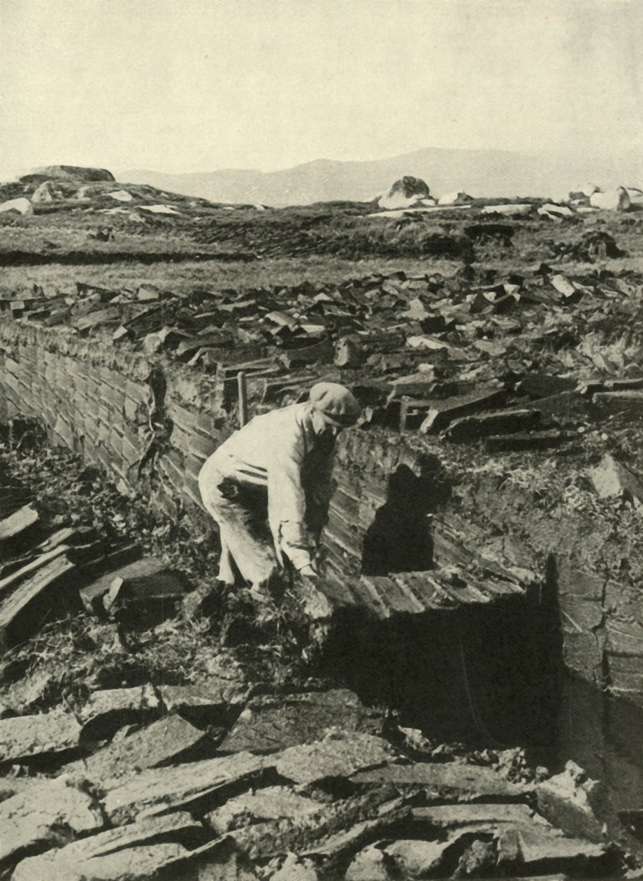 Cutting Turves, c1948. od Unbekannt