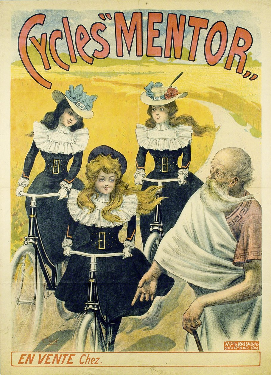 Plakát Cycles Mentor, cca 1896 od Unbekannt