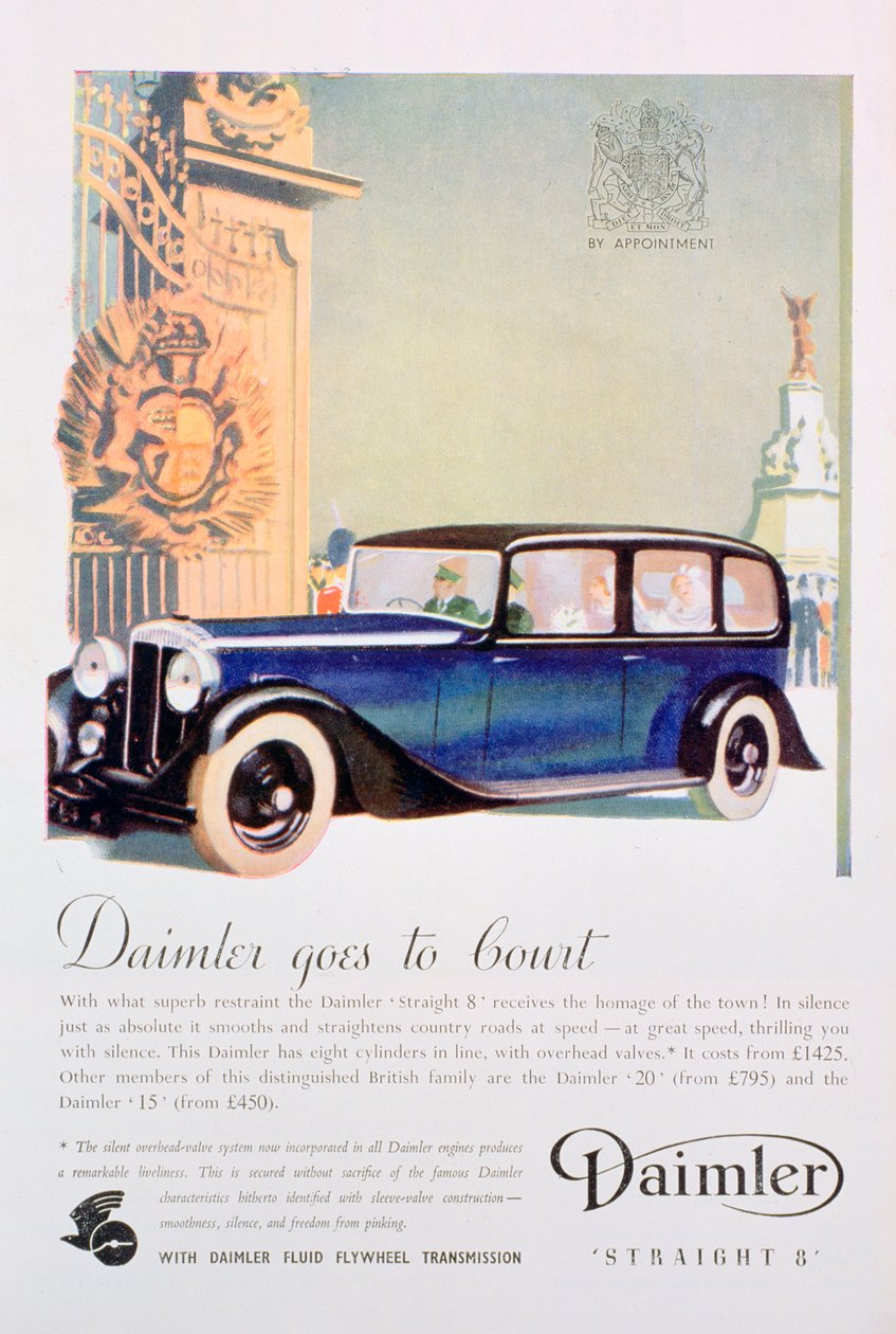 Reklama na automobil Daimler Straight 8, 1935 od Unbekannt